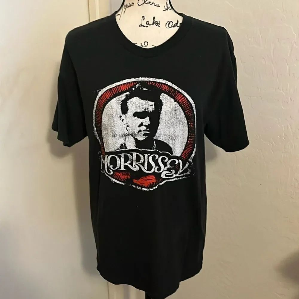 Morrissey Black Distressed Graphic Shirt